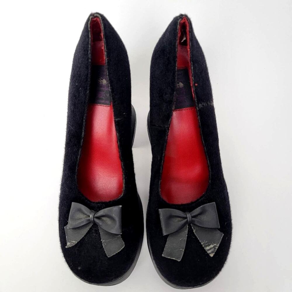 Vintage 90s Morbid Threads Goth High Heel Platform Witchy Shoes - 8 - Picture 3 of 10